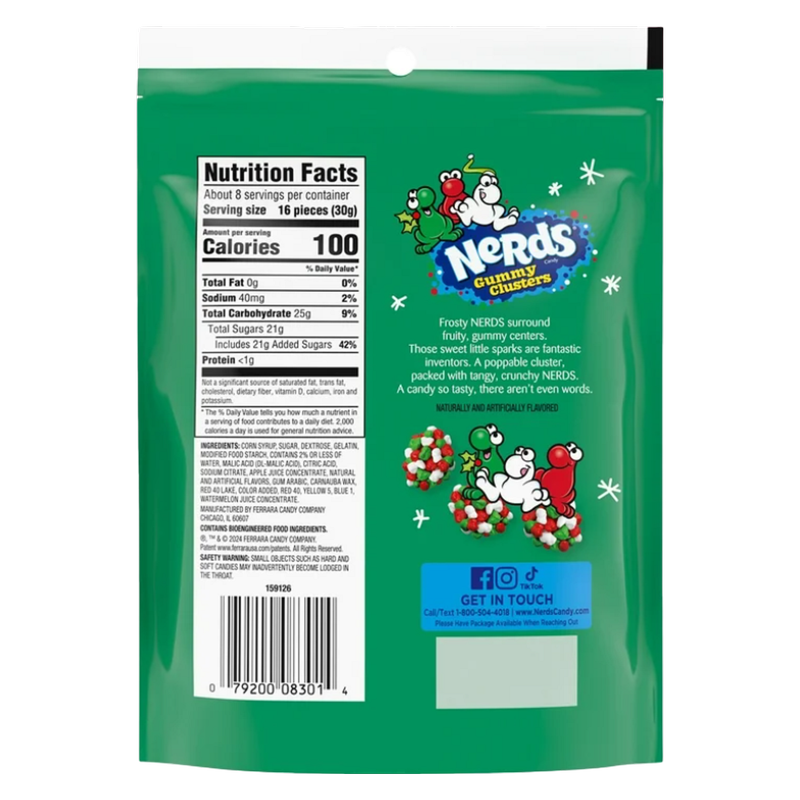 Nerds Holiday Frosty Gummy Clusters, 8oz