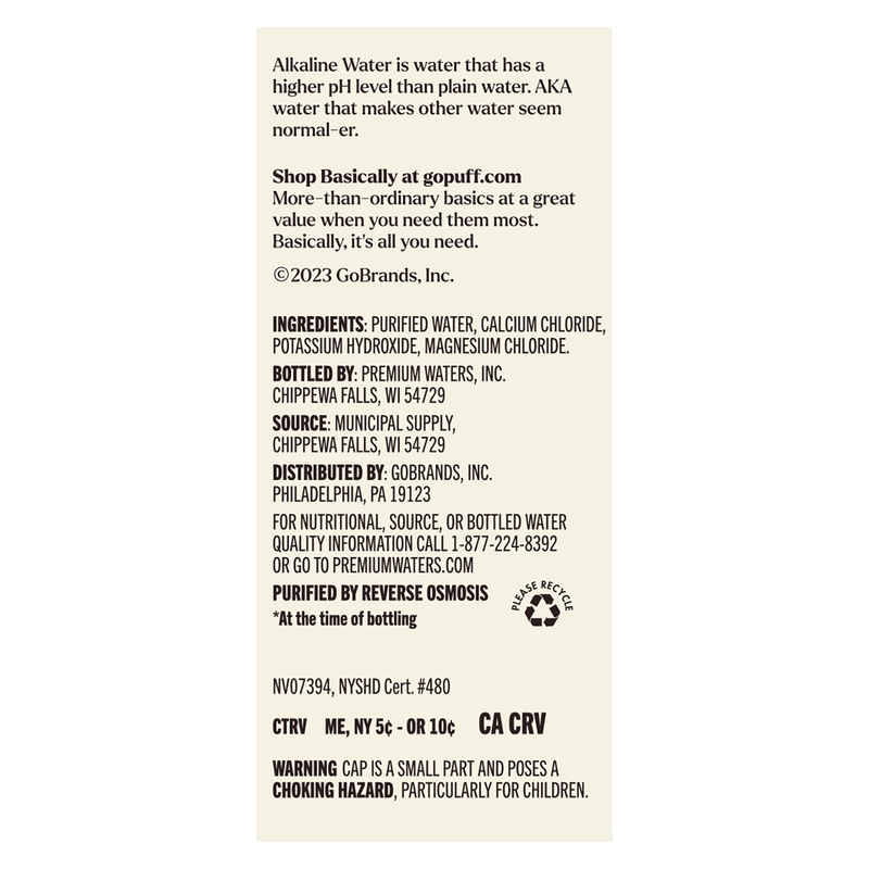 Basically 1L Alkaline Water with Electrolytes