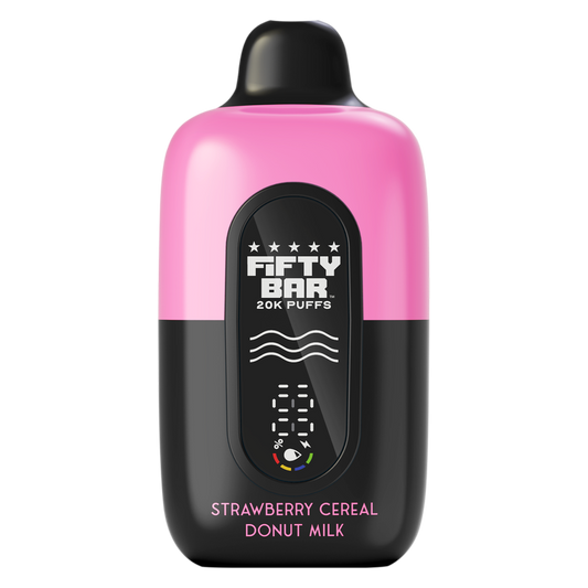 Strawberry Cereal Donut Milk Fifty Bar 20K Disposable Vape 20,000 Puffs