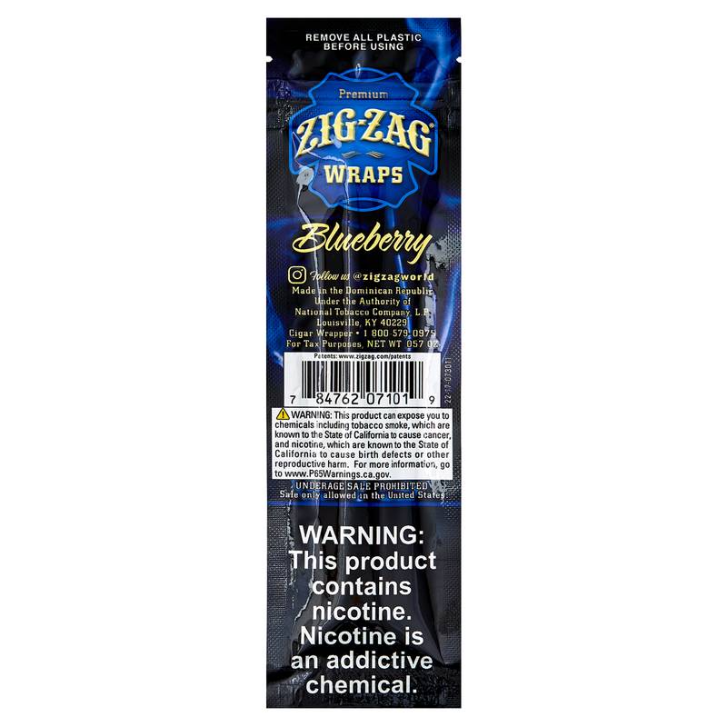 Zig Zag Blueberry Blunt Wraps 2ct