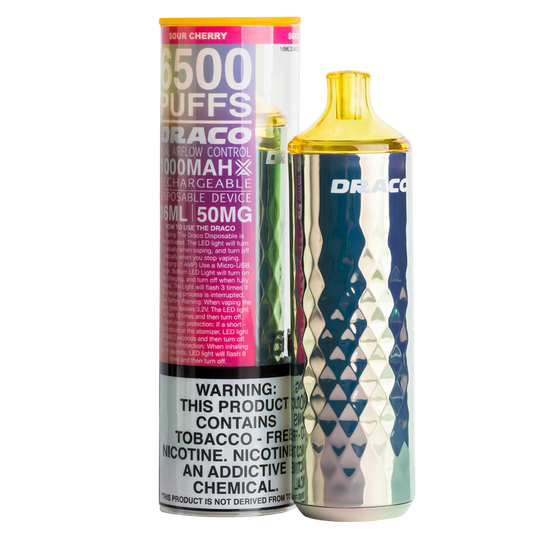 VaporLax Draco Sour Cherry Disposable Vape 16ml 6500 Puffs