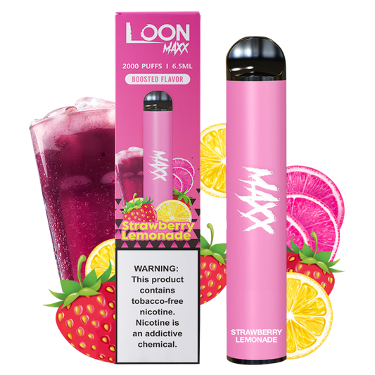 Loon MAXX Strawberry Lemonade Disposable Vape 6.5ml 6% Nicotine 2000 Puffs