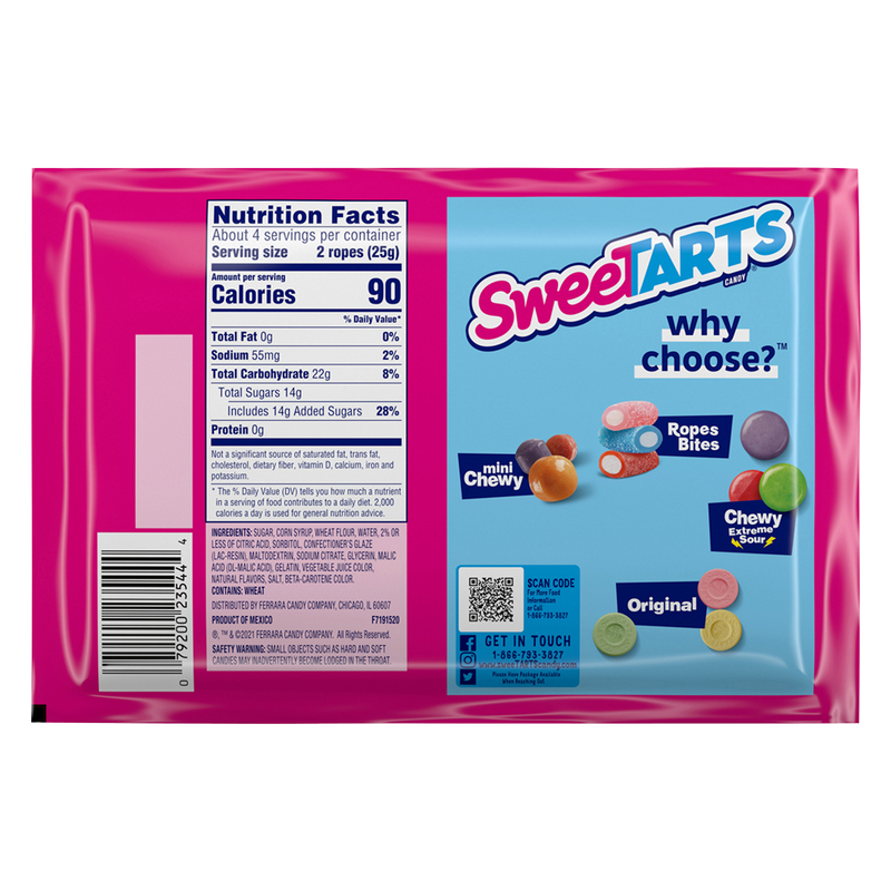 SweeTARTS Cherry Punch Ropes 3.5oz