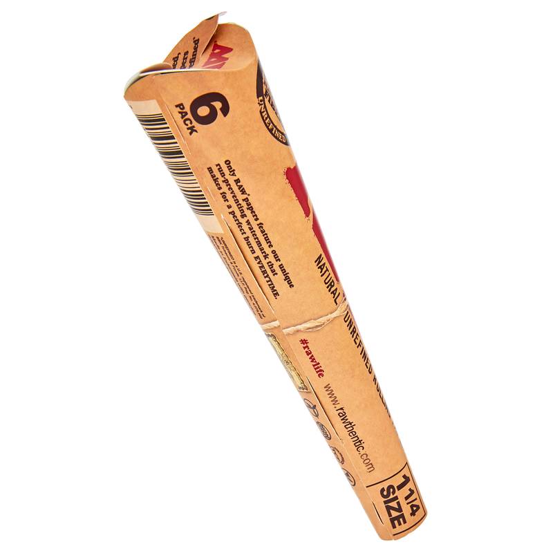 RAW Pre-Rolled Cones 1 1/4in 6ct