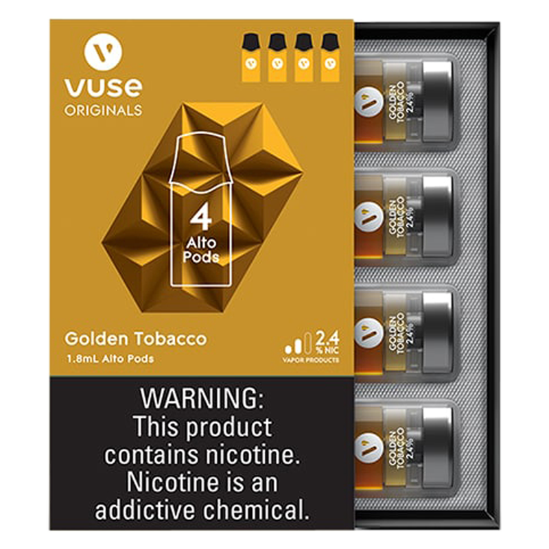 Vuse Alto Pod Golden Tobacco 2.4% Nicotine 4ct