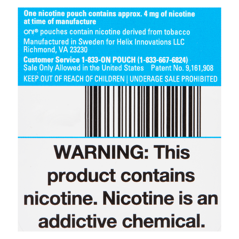 On! Mint Nicotine Pouches 4mg